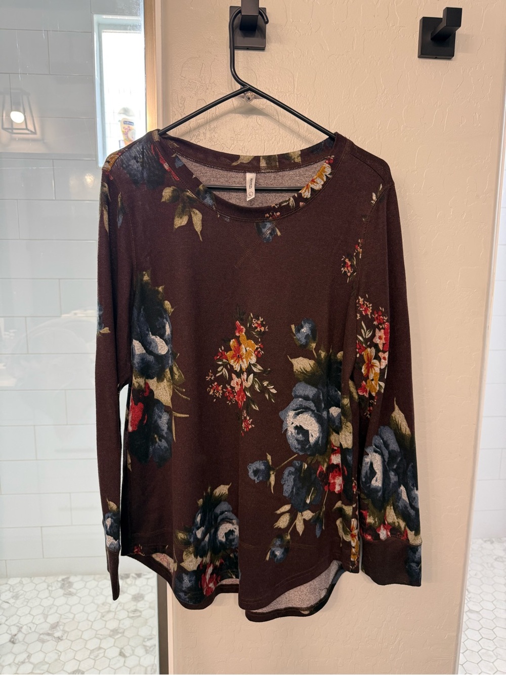 Hype Brown Floral Long-Sleeve Tee